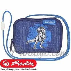 2019 Herlitz Mix Boys Портмоне с връзка Blue Dino 50014637