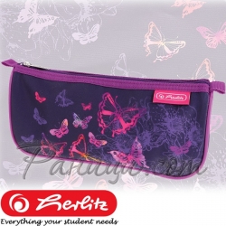 2022 Herlitz Girls Празен мек несесер с 1 цип Butterflies 50038459