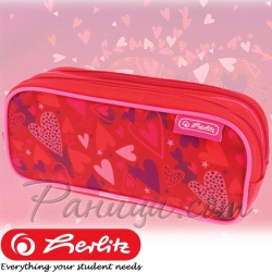 2022 Herlitz Girls Празен мек несесер с 2 ципа Sweet Hearts 50038466