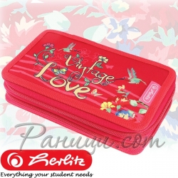 2022 Herlitz Mix Girls Несесер - празен с 2 ципа Vintage Love 50038749 2022 Herlitz Mix Girls Несесер - празен с 2 ципа Vintage Love 50038749