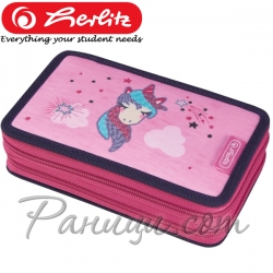 2023 Herlitz Sporti Двоен несесер с 23 аксесоара Pink Unicorn 50026067 2023 Herlitz Sporti Двоен несесер с 23 аксесоара Pink Unicorn 50026067