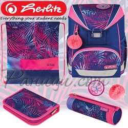 2023 Herlitz UltraLight Plus Ученическа раница с аксесоари Tropical Chill 5004 2023 Herlitz UltraLight Plus Ученическа раница с аксесоари Tropical Chill 5004
