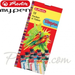 *Herlitz Темперни боички 10 цвята *Herlitz Темперни боички 10 цвята