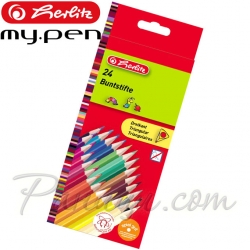 *Herlitz Цветни моливи 24 цвята