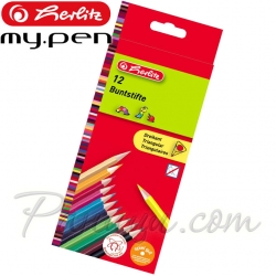 *Herlitz Цветни моливи 12 цвята