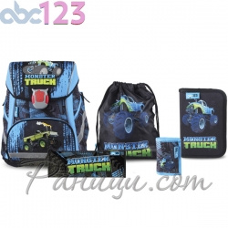 ABC123 Ученическа раница с аксесоари 5в1 Monster Truck 831303 ABC123 Ученическа раница с аксесоари 5в1 Monster Truck 831303