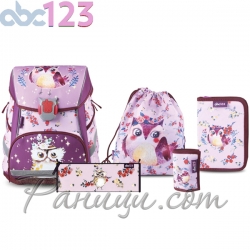 ABC123 Ученическа раница с аксесоари 5в1 Owl 831280