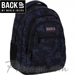 BackUp O Ученическа раница Black Camoflage 83213 BackUp O Ученическа раница Black Camoflage 83213
