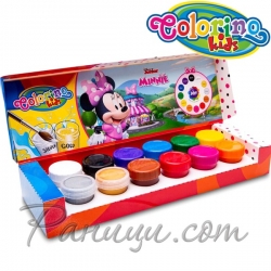 Colorino Kids Темперни боички в бурканчета 12 цвята Minnie Mouse 90645 Colorino Kids Темперни боички в бурканчета 12 цвята Minnie Mouse 90645
