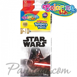 Colorino Kids Темперни бои в тубички 12 цвята Star Wars 89519 Colorino Kids Темперни бои в тубички 12 цвята Star Wars 89519