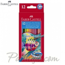 Faber Castell Aquarell Акварелни цветни моливи 12 цвята Faber Castell Aquarell Акварелни цветни моливи 12 цвята