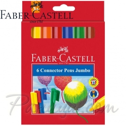 Faber Castell Комплект флумастери 6 цвята Jumbo Connector Faber Castell Комплект флумастери 6 цвята Jumbo Connector