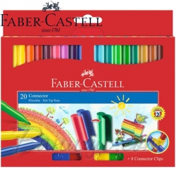 Faber Castell Комплект флумастери 20 цвята Connector Faber Castell Комплект флумастери 20 цвята Connector