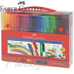 Faber Castell Флумастери 60 цвята+12 клипса CONNECTOR Faber Castell Флумастери 60 цвята+12 клипса CONNECTOR