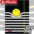 *Herlitz Папка А4 с ластик Smiley B&Y Stripes *Herlitz Папка А4 с ластик Smiley B&Y Stripes
