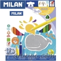 Milan Триъгълни цветни моливи MAXI 12 цвята 150117 Milan Триъгълни цветни моливи MAXI 12 цвята 150117