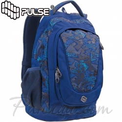 Pulse Music Blue Graffity Раница за училище Pulse Music Blue Graffity Раница за училище