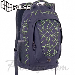 Pulse Music Green Triangle Раница за училище Pulse Music Green Triangle Раница за училище