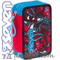 Seven 7.1 Ученически пълен несесер с 3 ципа Salamander Red 36654 Seven 7.1 Ученически пълен несесер с 3 ципа Salamander Red 36654