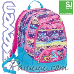 Seven 7.1 Ергономична раница за училище SJ Girl Purple 36933 Seven 7.1 Ергономична раница за училище SJ Girl Purple 36933