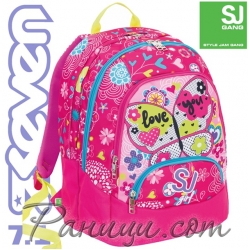Seven 7.1 Ергономична раница за училище SJ Girl Pink 36933