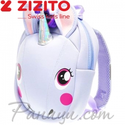 Zizito Детска раничка с предпазен колан Unicorn Lilac ONL30002422 Zizito Детска раничка с предпазен колан Unicorn Lilac ONL30002422